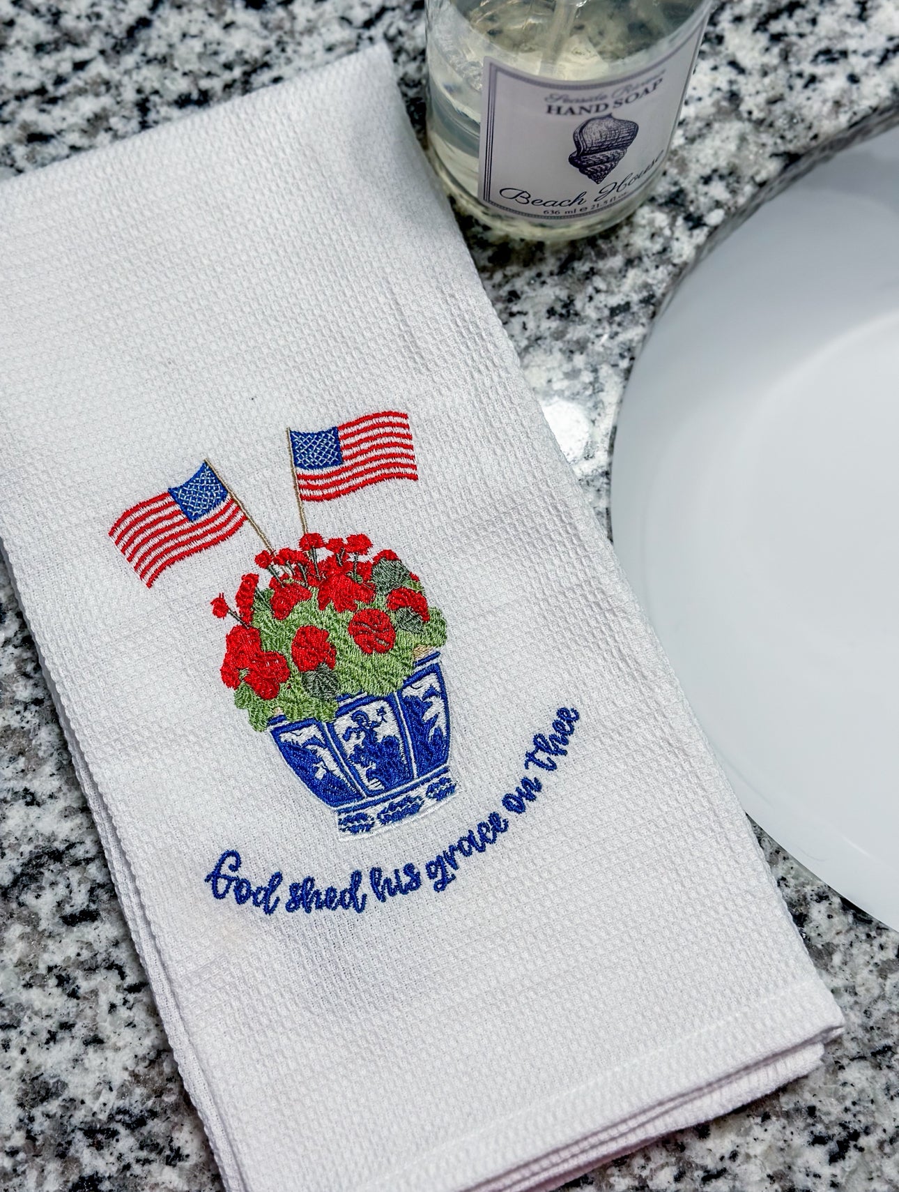 God Shed His Grace on Thee hand towel