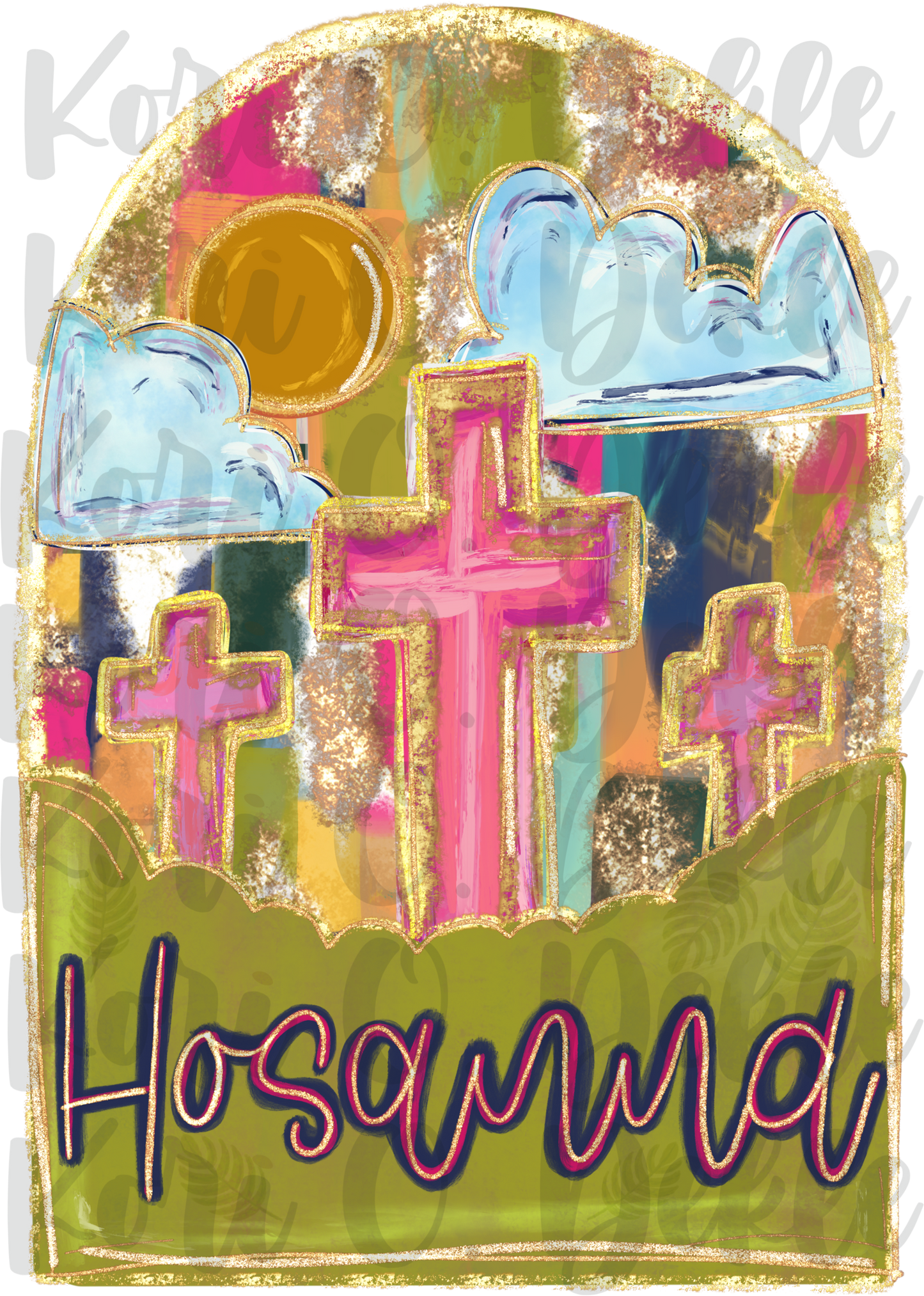 Hosanna PNG for digital download