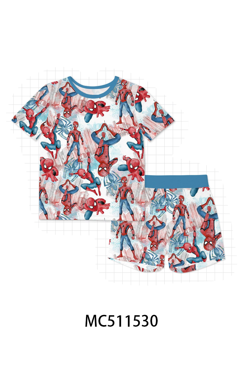 PO75 Blue character bamboo pajama collection