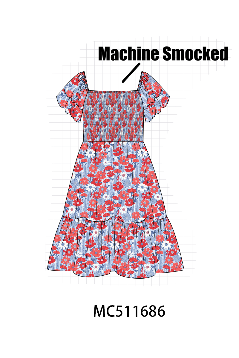 PO75 I love America embroidery floral collection