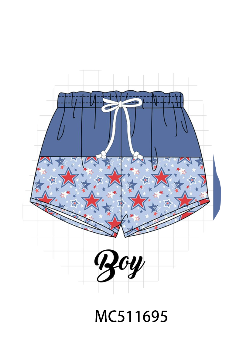 PO75 I love America embroidery floral swimsuit collection