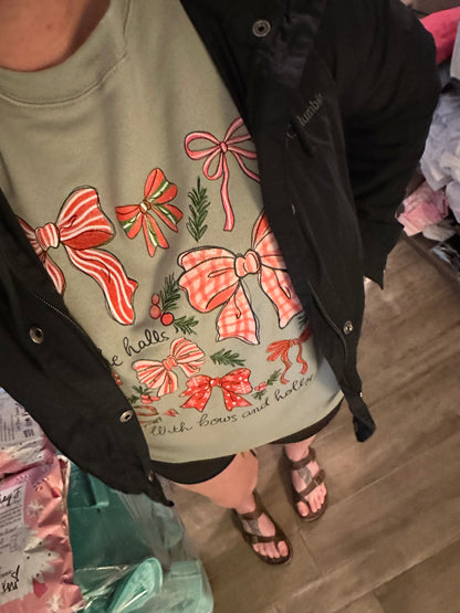 Bows and holly sweatshirt