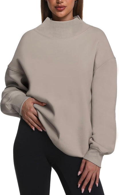 Custom Varsity Gingham Appliqué Mock Neck Sweatshirt