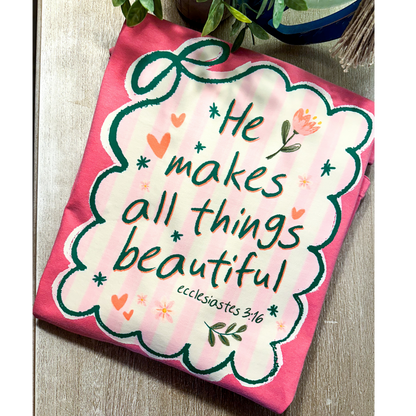 He makes all things beautiful pocket tshirt