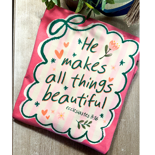 He makes all things beautiful pocket tshirt