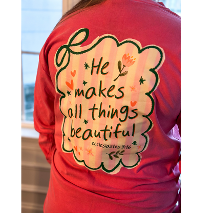 He makes all things beautiful pocket tshirt