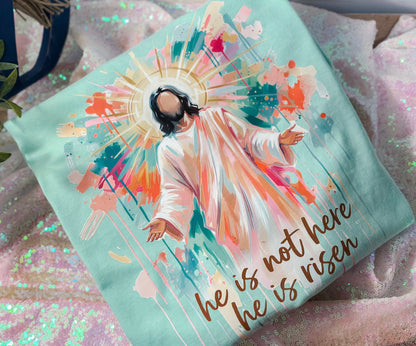 Watercolor He is risen tshirt
