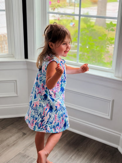 Watercolor coral dress