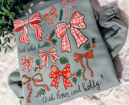 Bows and holly sweatshirt