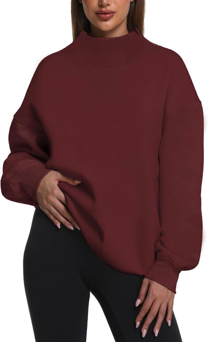 Custom Varsity Gingham Appliqué Mock Neck Sweatshirt