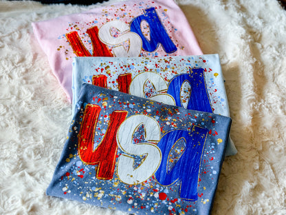 USA paint splatter