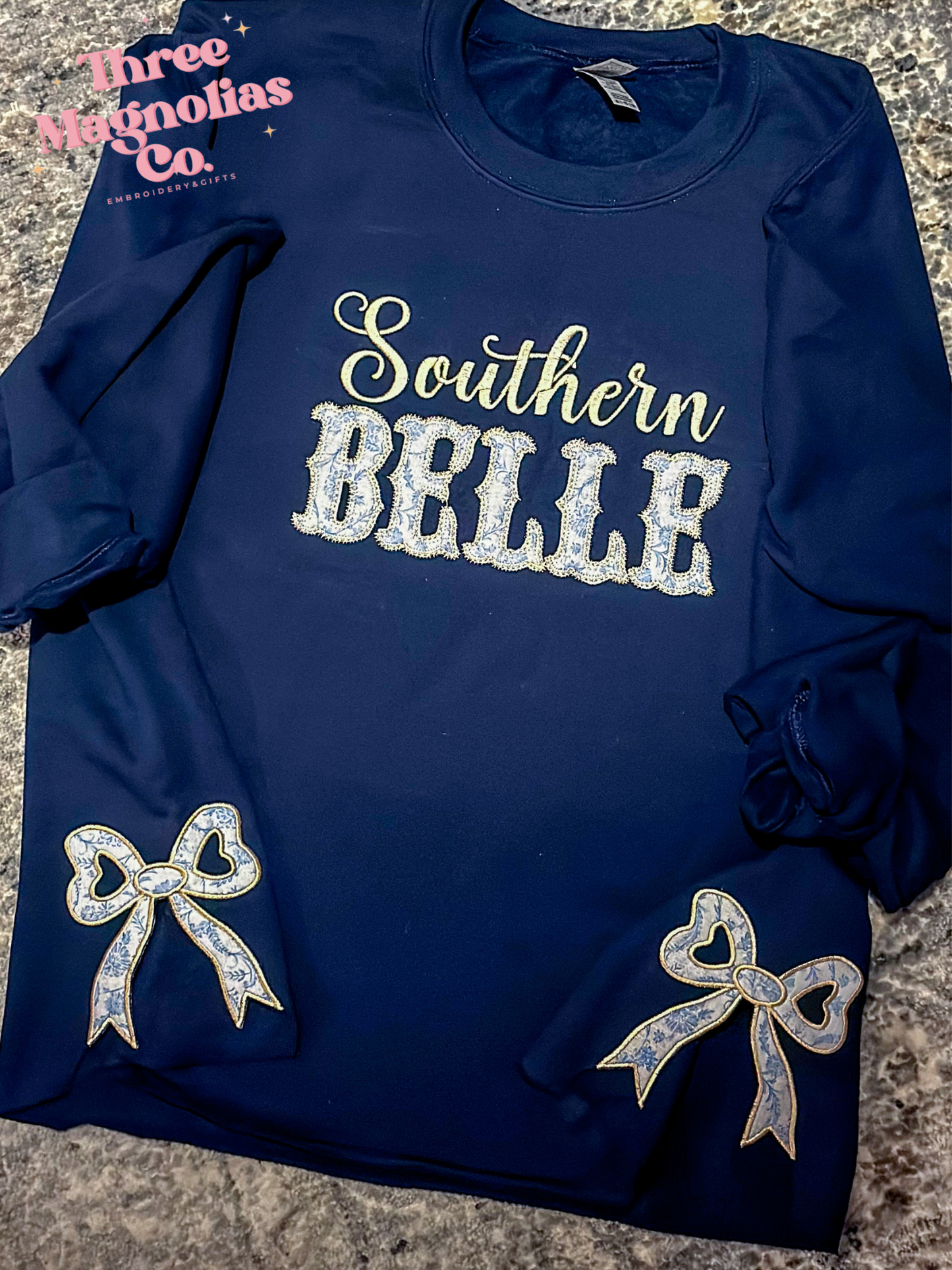 Southern Belle side bow crewneck