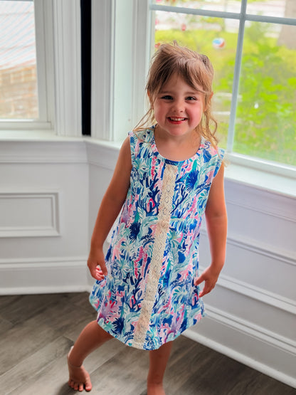 Watercolor coral dress