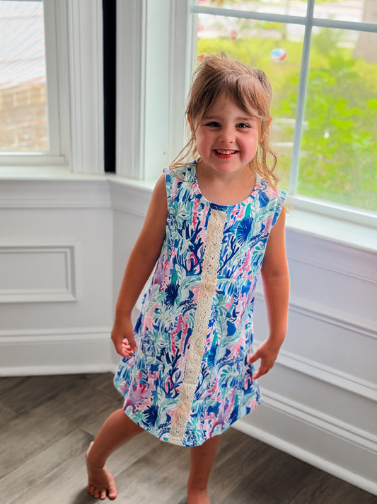 Watercolor coral dress