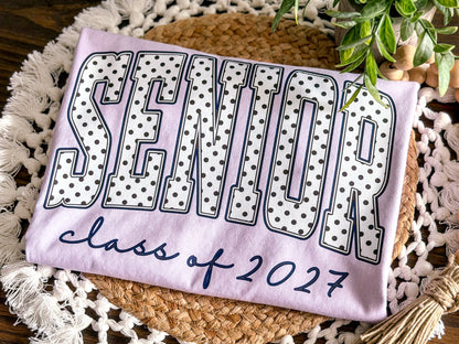 Polka dot Senior class of 2027 tshirt