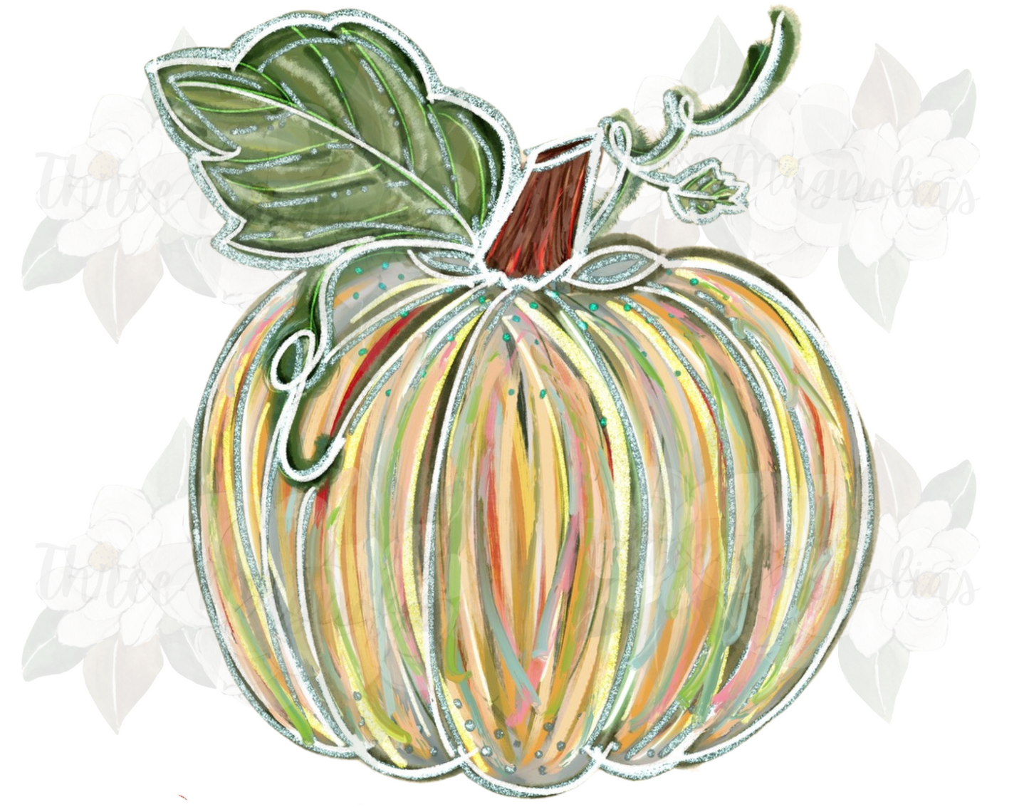 Brush Strokes Pumpkin Digital Download