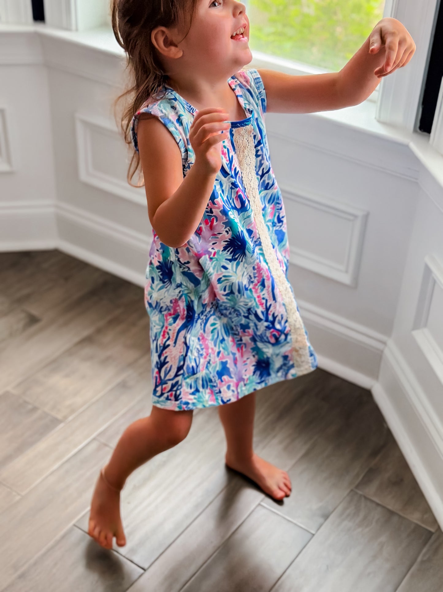 Watercolor coral dress