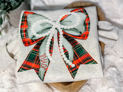 Joyful Christmas bow sweatshirt