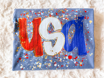 USA paint splatter