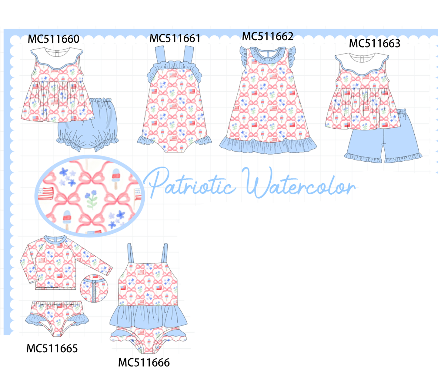PO75 Blue floral bow tie collection 1