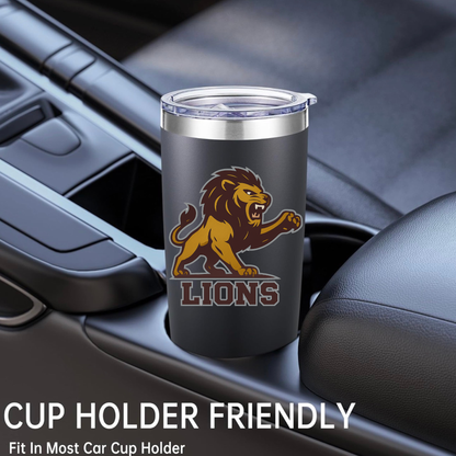 20 oz PCS Lions Grey Travel Tumbler