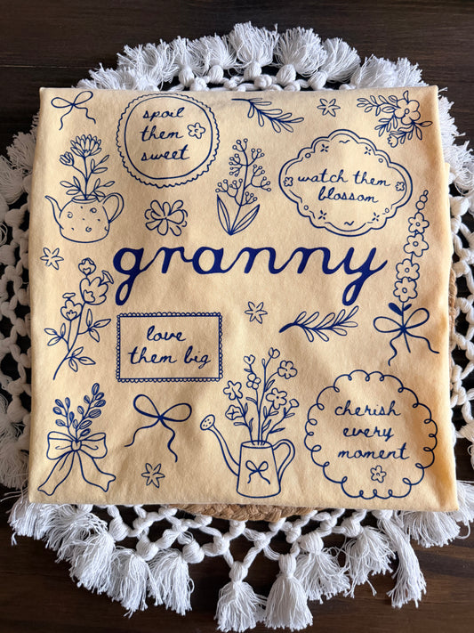 Personalized grandma cottage core tshirt