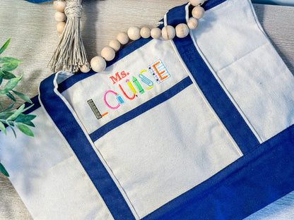 School Days canvas Tote
