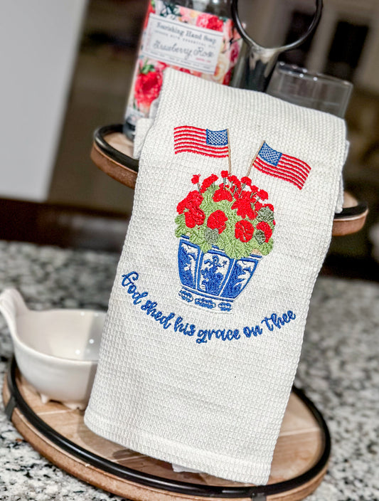 God Shed His Grace on Thee hand towel