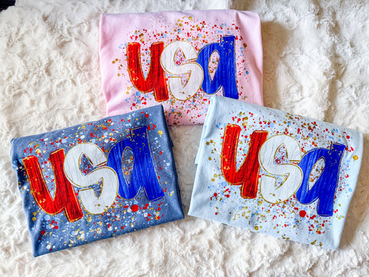 USA paint splatter