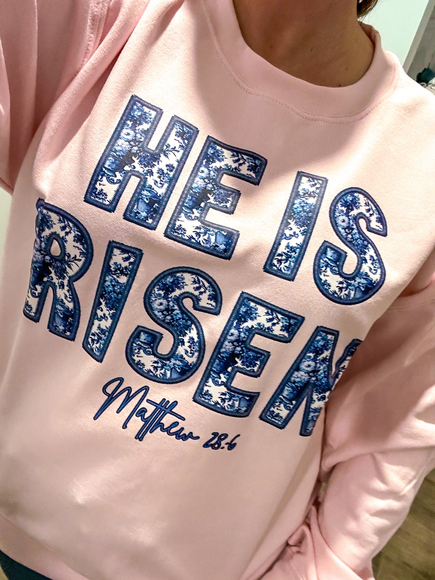 Chinoiserie ‘He is Risen’ Crewneck