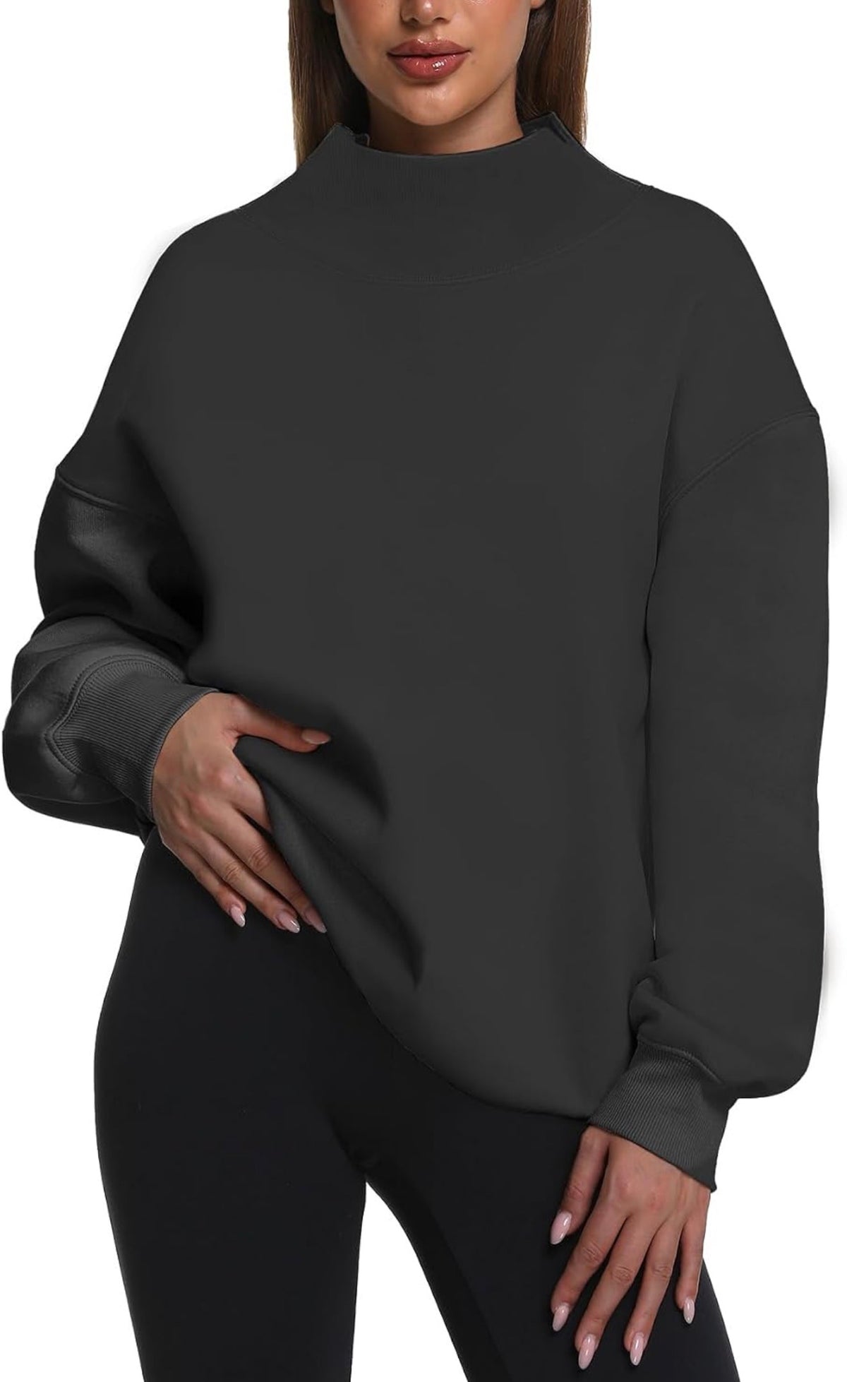 Custom Varsity Gingham Appliqué Mock Neck Sweatshirt
