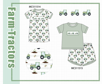 PO75 Green farm tractors print collection