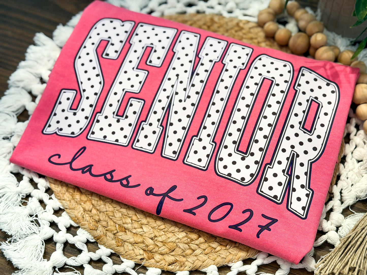 Polka dot Senior class of 2027 tshirt