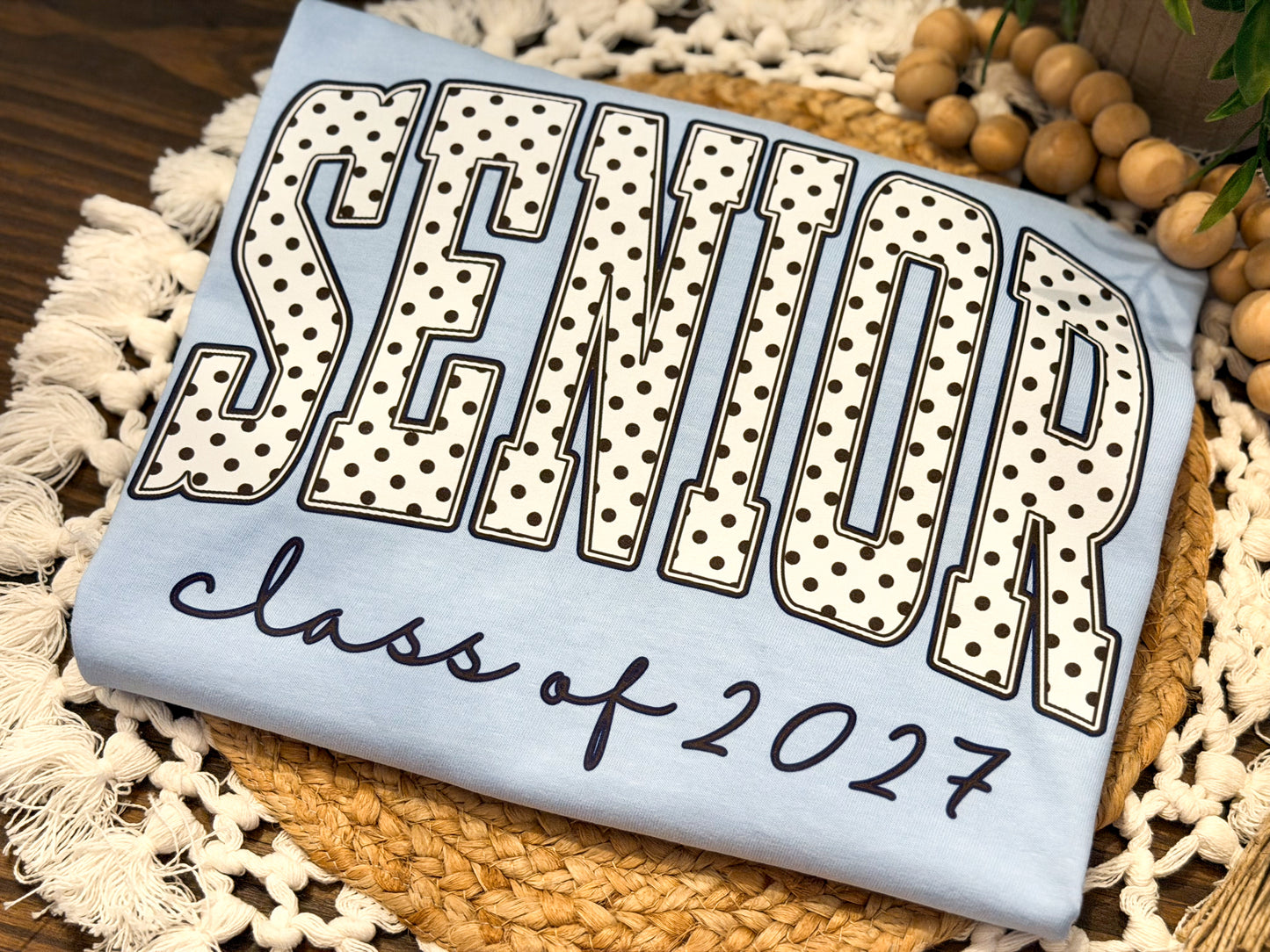 Polka dot Senior class of 2027 tshirt