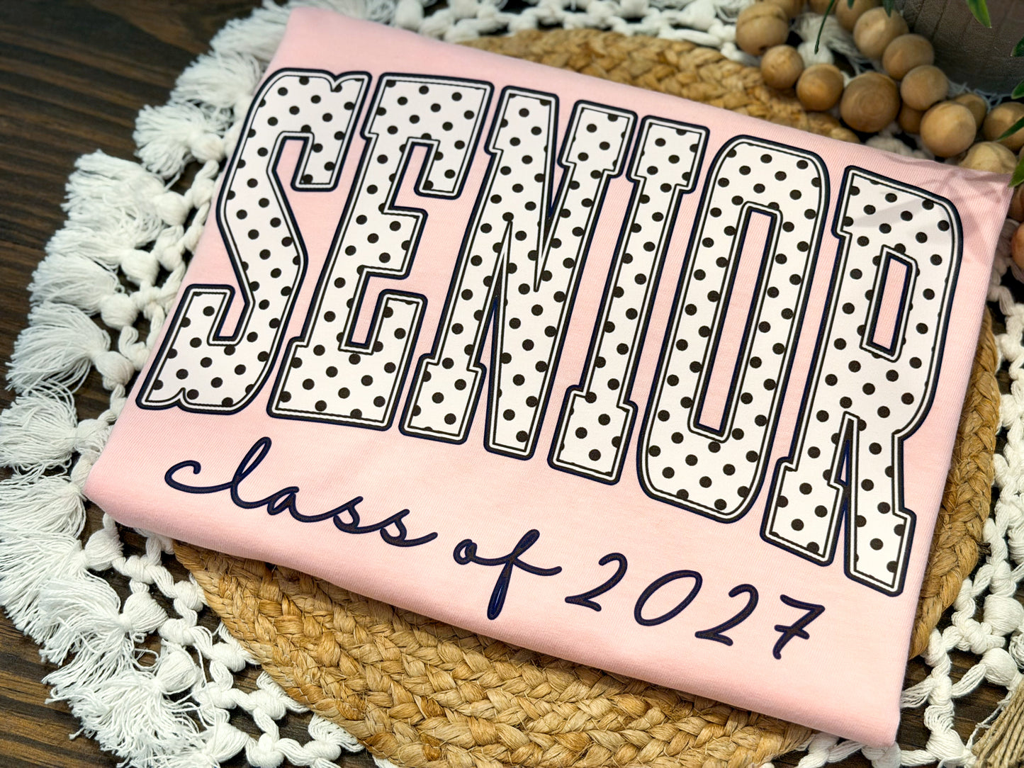 Polka dot Senior class of 2027 tshirt