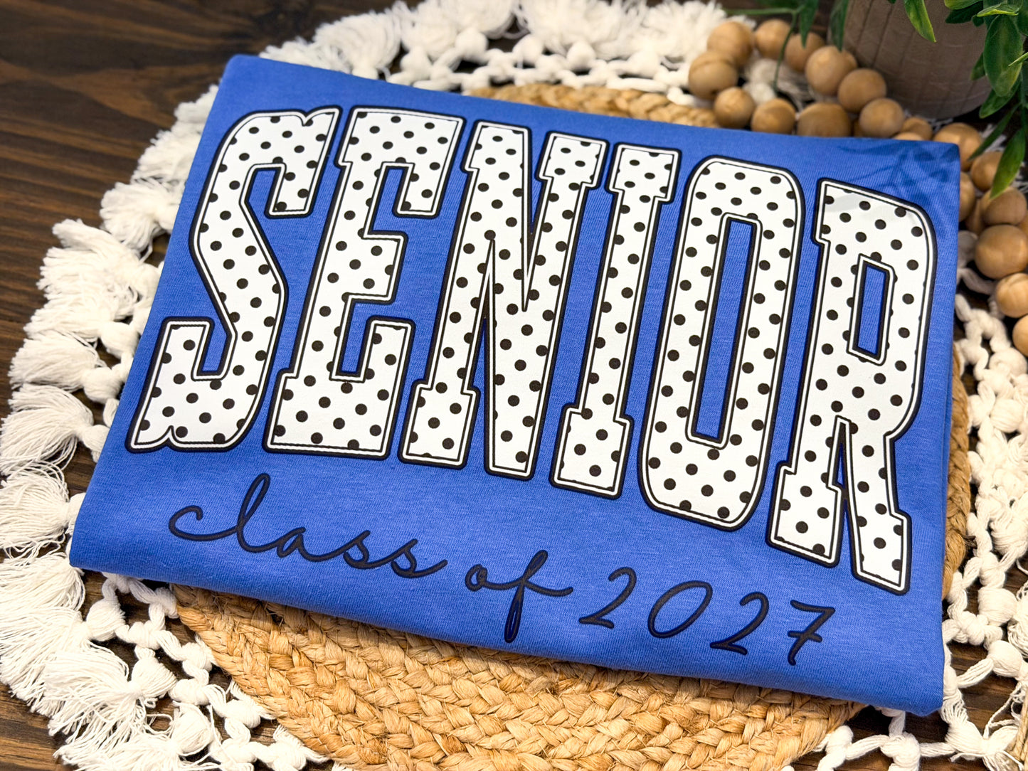 Polka dot Senior class of 2027 tshirt