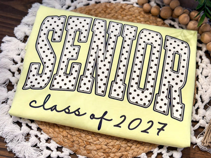 Polka dot Senior class of 2027 tshirt