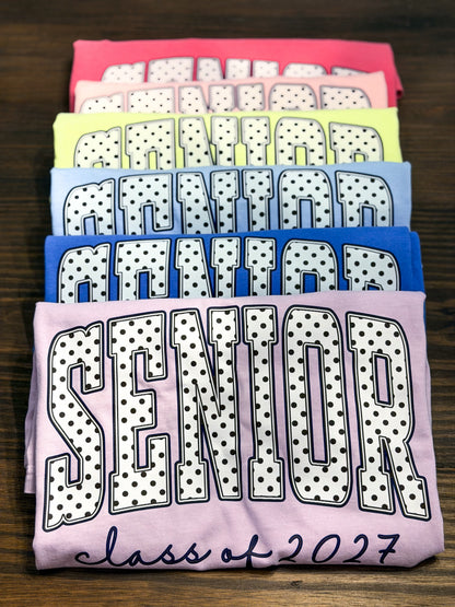 Polka dot Senior class of 2027 tshirt