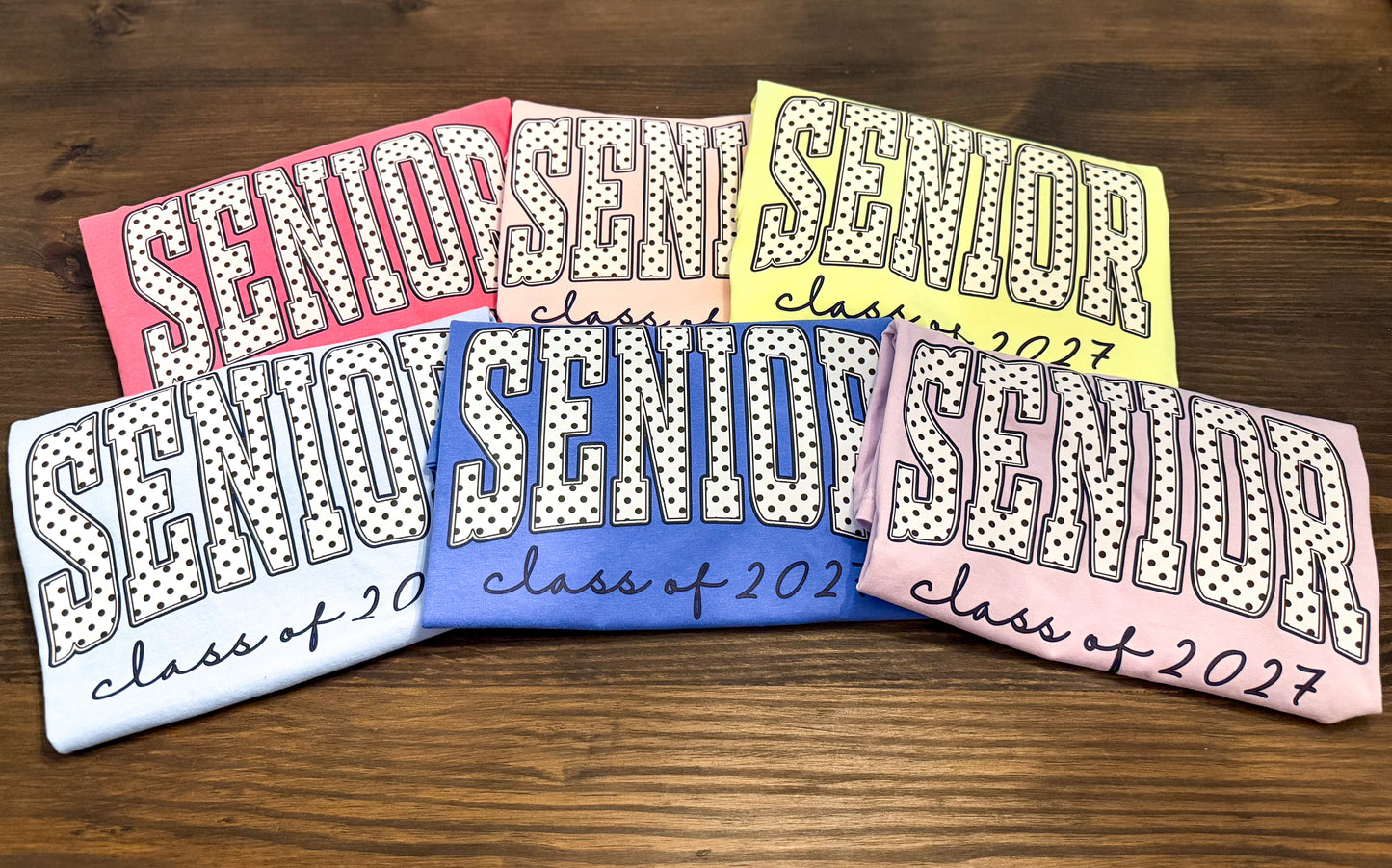Polka dot Senior class of 2027 tshirt