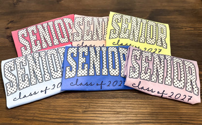 Polka dot Senior class of 2027 tshirt