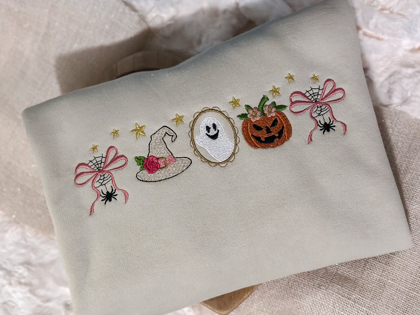 Coquette Halloween icons crewneck