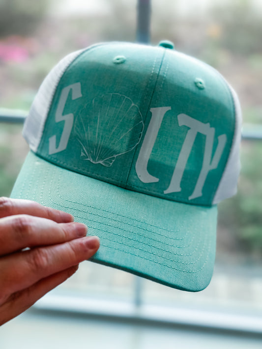 SALTY snap back trucker hat