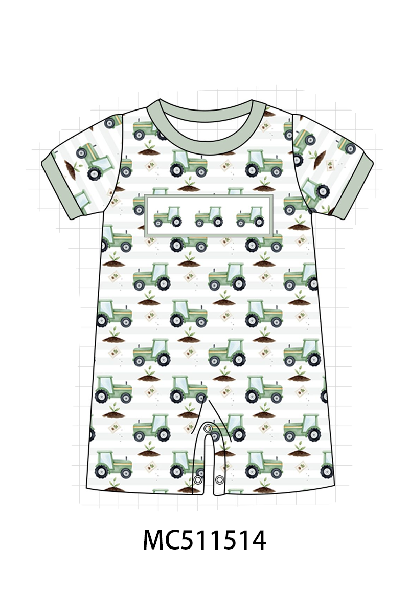 PO75 Green farm tractors print collection