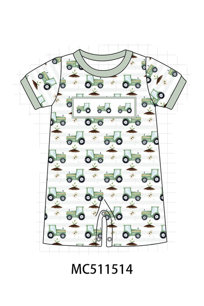 PO75 Green farm tractors print collection