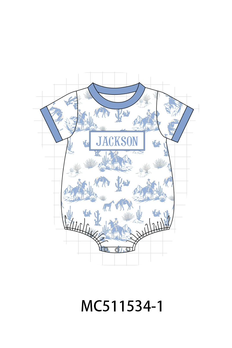 PO75 Pink&blue west cowboy monogram collection