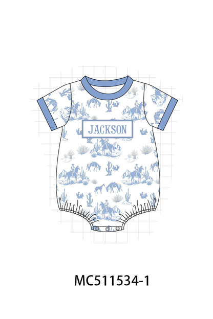 PO75 Pink&blue west cowboy monogram collection
