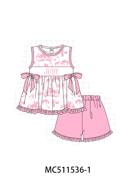PO75 Pink&blue west cowboy monogram collection