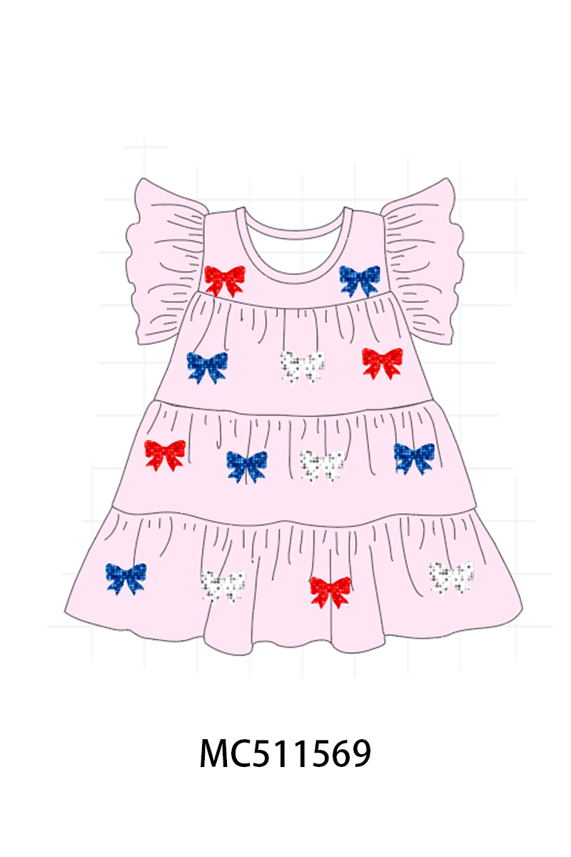 PO75 Patriotic sequin tiered dress collection