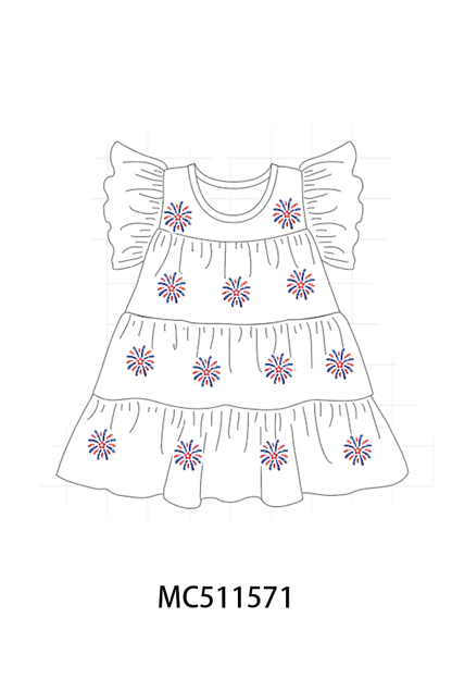 PO75 Patriotic sequin tiered dress collection
