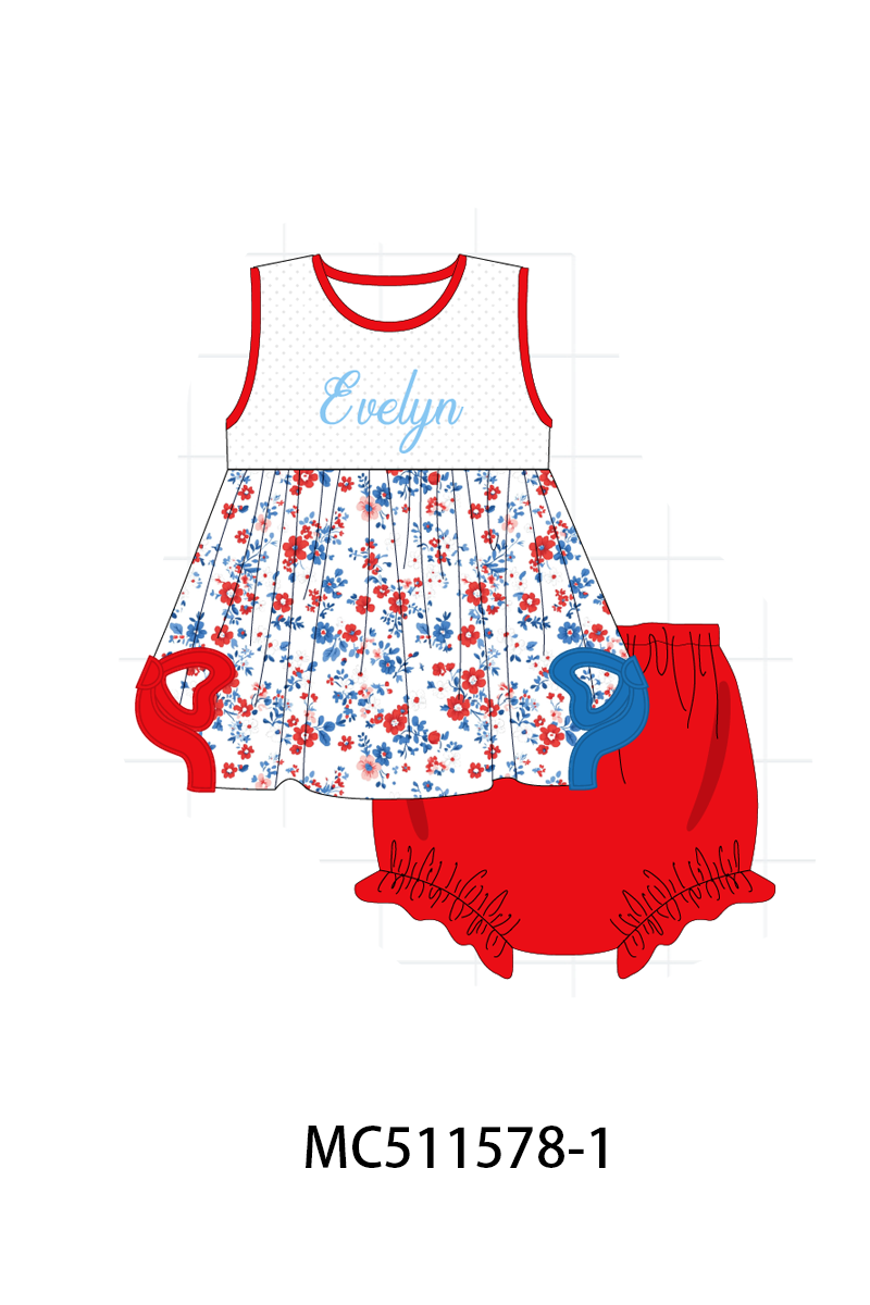 PO75 Patriotic floral monogram embroidery collection